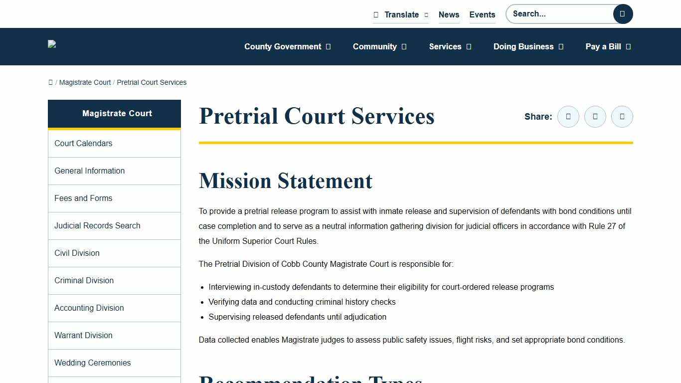 Pretrial Court Services | Cobb County Georgia