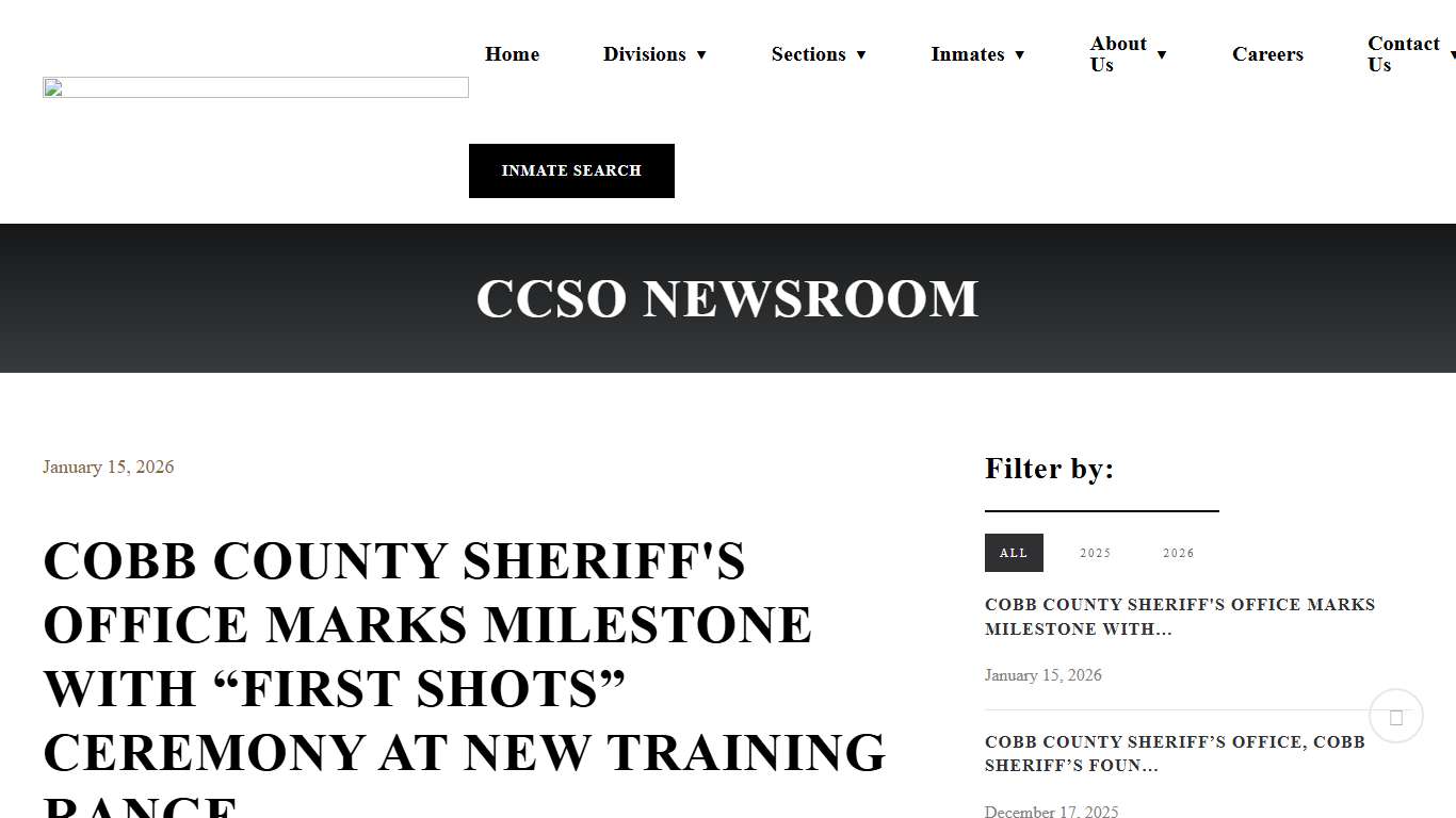 Cobb County Sheriff's Office - Cobb County Sheriff's Office Marks Milestone with “First Shots” Ceremony at New Training Range